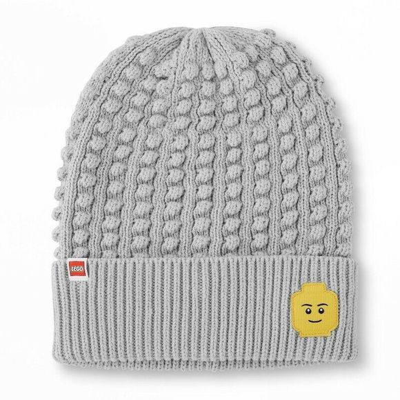 Adult LEGO Minifigure Patch Beanie Hat LEGO® Collection x Target Grey - NWT - Picture 1 of 1